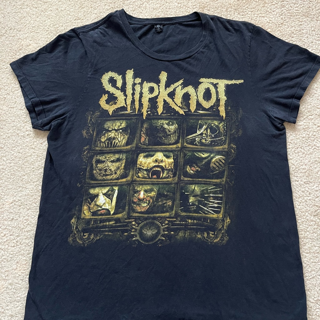 Vintage Slipknot Shirt Large Double Sided Concert Tour Album Metal Band Tee Y2k